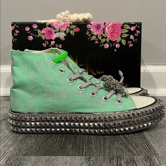 FREE PEOPLE NIB Nan ku sneakers revolve green - 37 - Picture 4 of 7